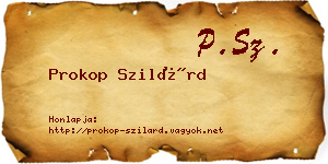 Prokop Szilárd névjegykártya