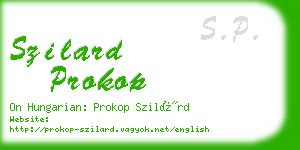 szilard prokop business card